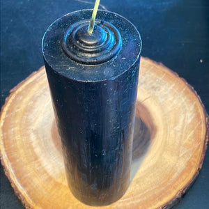 Black 7 Day Candle For Pull Out Jar - Witch Chest