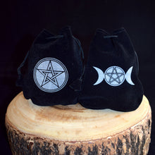 Load image into Gallery viewer, Black Velvet Bags With Design - 2 Types - Witch Chest