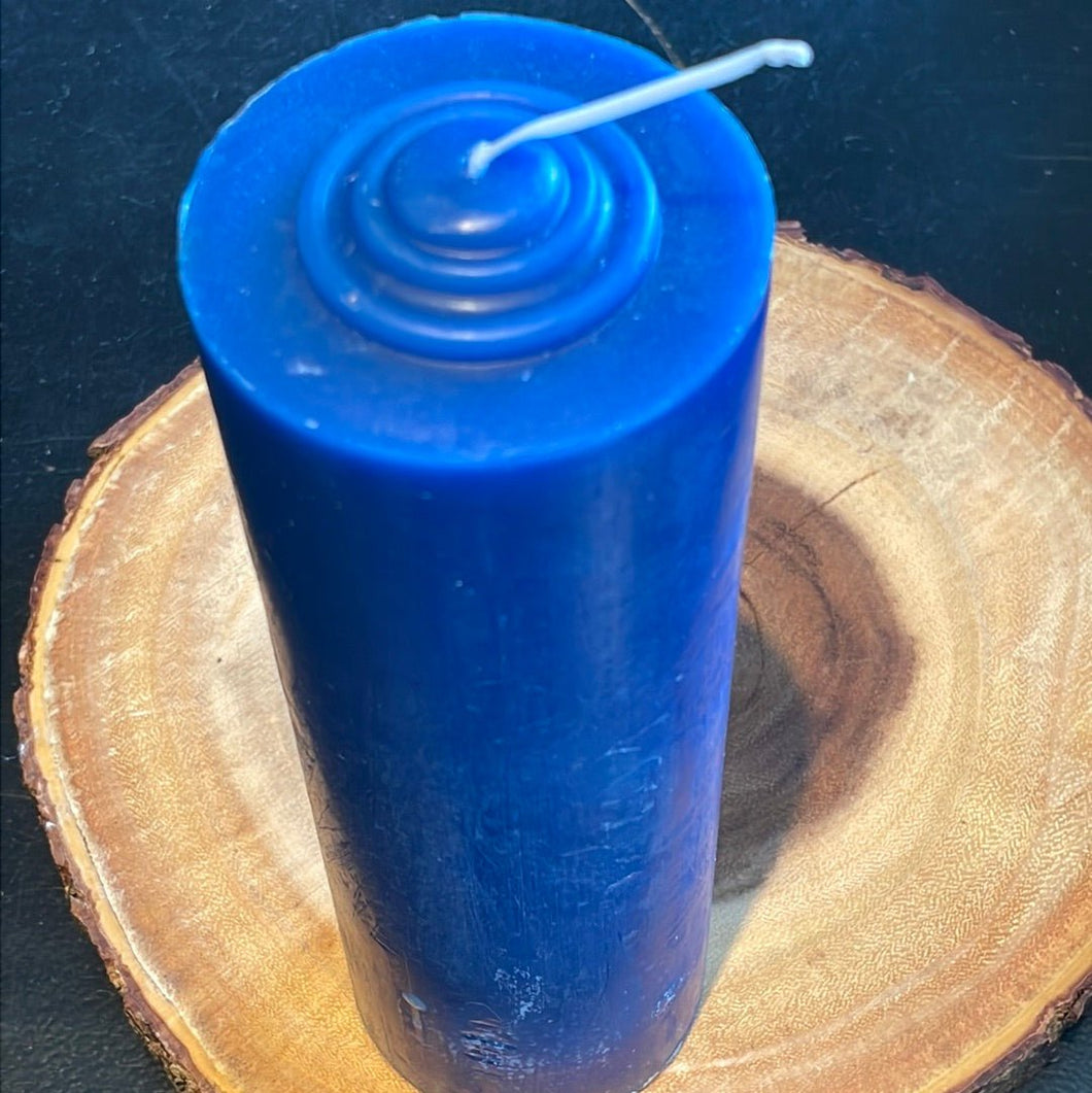 Blue 7 Day Candle For Pull Out Jar - Witch Chest