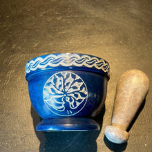 Load image into Gallery viewer, Blue Soapstone Tree Of Life Mortar &amp; Pestle - Witch Chest