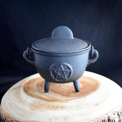 Cast Iron Cauldrons With Lid - 3 Types - witchchest