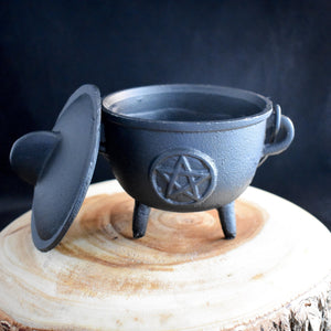 Cast Iron Cauldrons With Lid - 3 Types - witchchest