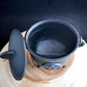 Cast Iron Cauldrons With Lid - 3 Types - witchchest