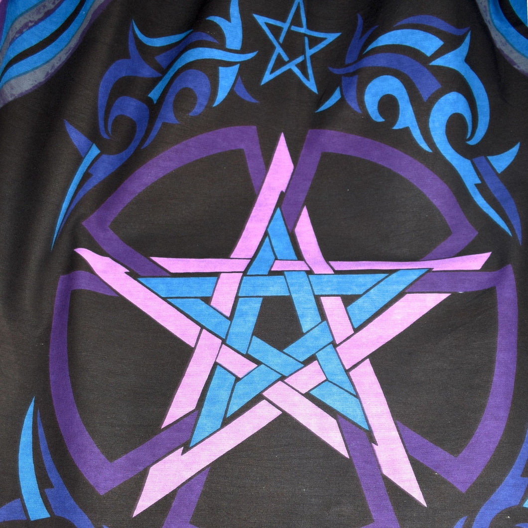 Celtic Purple & Blue Pentacle Altar Cloth - Witch Chest