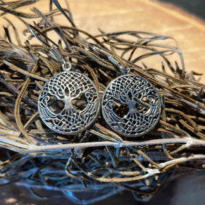 Celtic Tree Of Life Earrings - Sterling Silver - Witch Chest