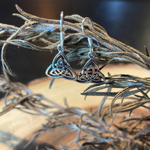 Load image into Gallery viewer, Celtic Triquetra Earrings - Sterling Silver - Witch Chest