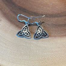 Load image into Gallery viewer, Celtic Triquetra Earrings - Sterling Silver - Witch Chest