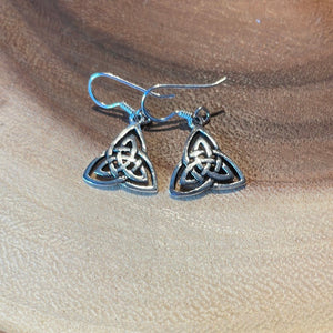 Celtic Triquetra Earrings - Sterling Silver - Witch Chest
