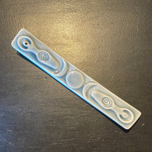 Load image into Gallery viewer, Ceramic Blue Triple Moon Goddess Incense Stick Burner - Witch Chest