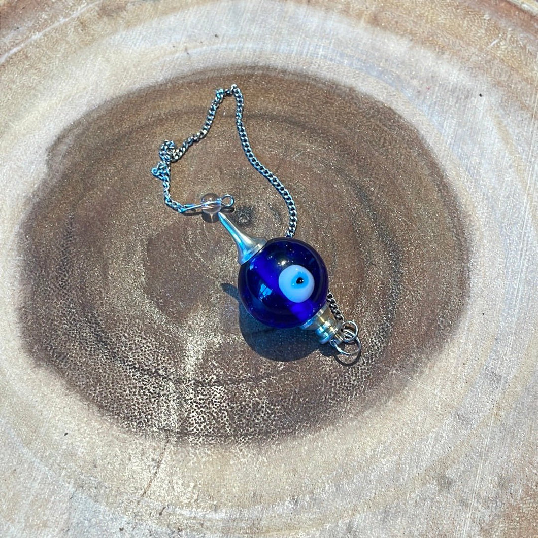 Evil Eye Glass Sphere Pendulum - Witch Chest