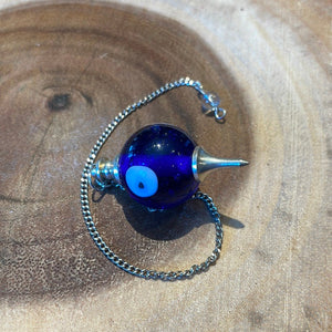 Evil Eye Glass Sphere Pendulum - Witch Chest