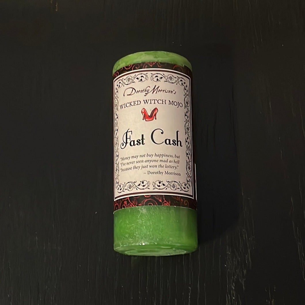 Fast Cash - Dorothy Morrison’s Wicked Witch Mojo Spell Candles By Coventry Creations - Witch Chest