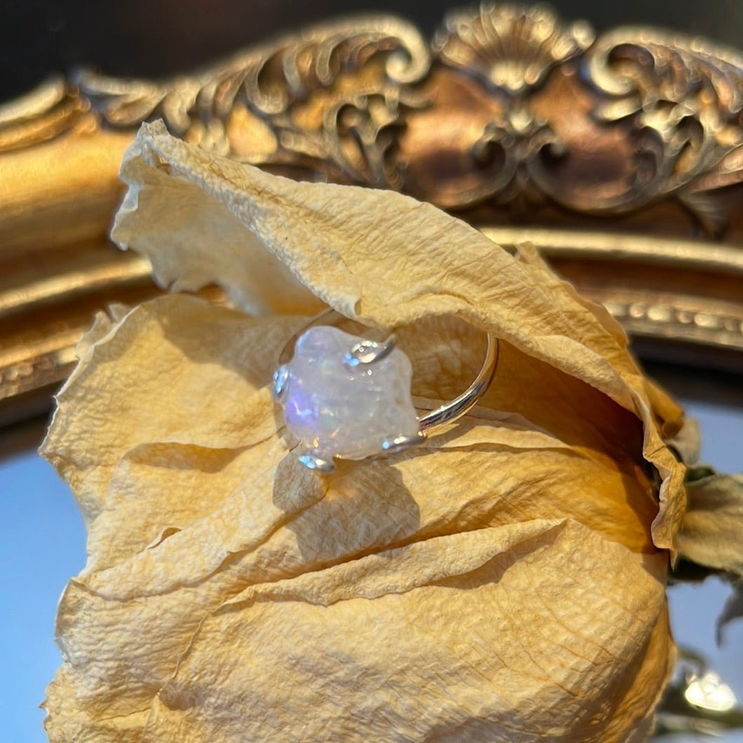Fire Opal Ring By Raw Stone Elegance - Witch Chest