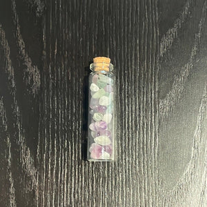 Fluorite (Multi-Coloured) Crystal Chips Jar - Witch Chest