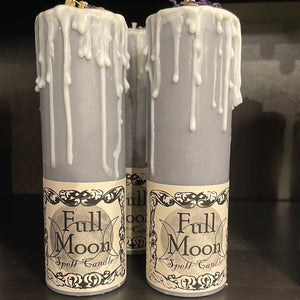 Full Moon Pillar Candle - Madame Phoenix - Witch Chest