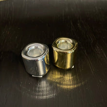 Load image into Gallery viewer, Gold &amp; Silver Chime Candle Holders - Witch Chest