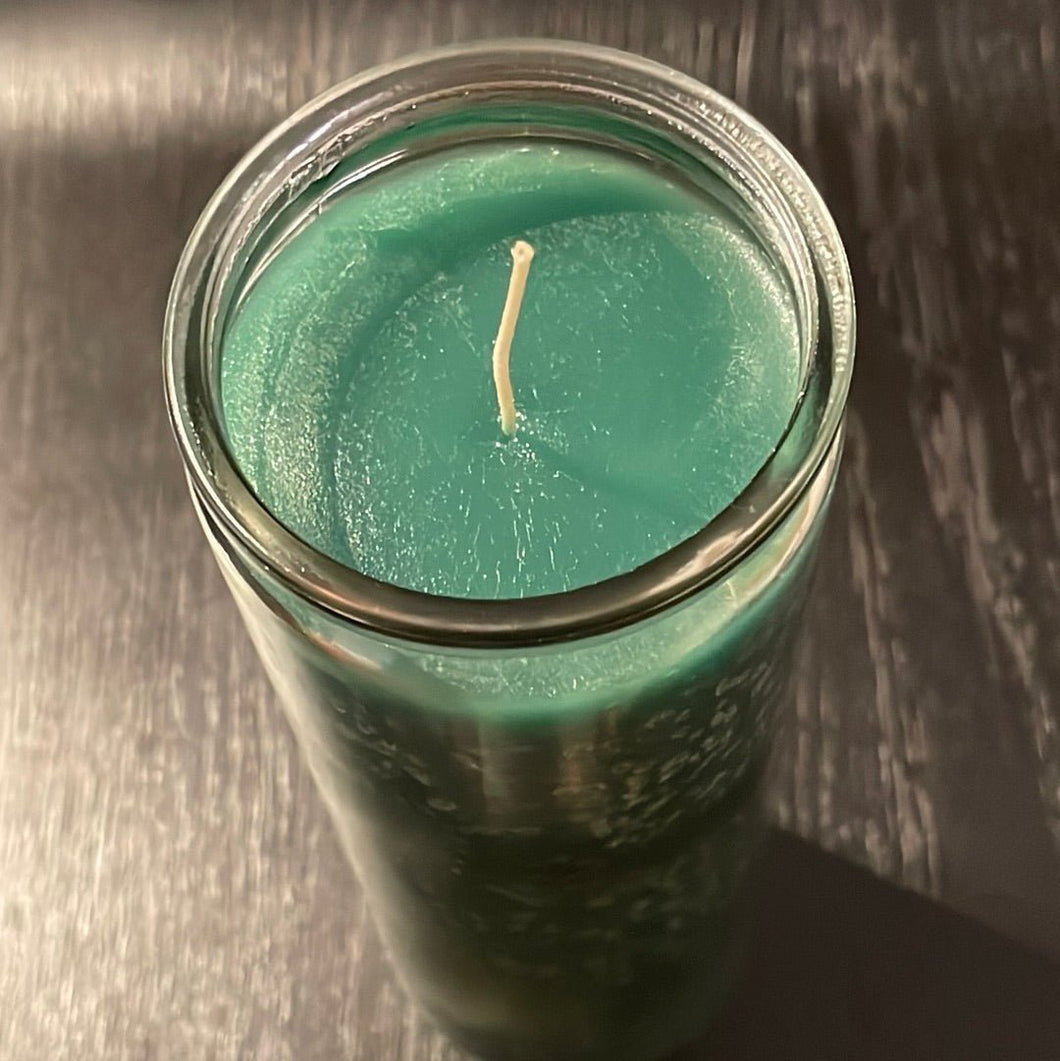 Green 7 Day Jar Candle - Witch Chest