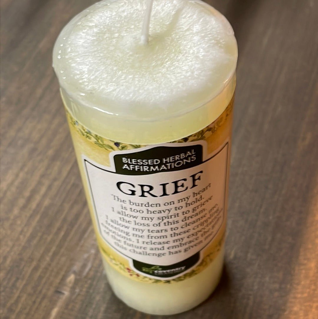 Grief Candle (Blessed Herbal Affirmations) - By Coventry Creations - Witch Chest