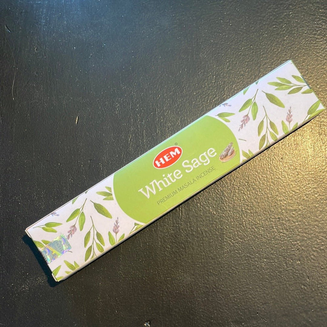 Hem Natural White Sage Incense Sticks -15g - Witch Chest