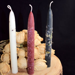 Herbal Taper Candles By BlakByrd (Ottawa) - witchchest
