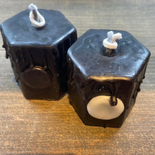 Load image into Gallery viewer, Hexagon Full Moon &amp; New Moon Candles By BlakByrd (Ottawa) - Witch Chest