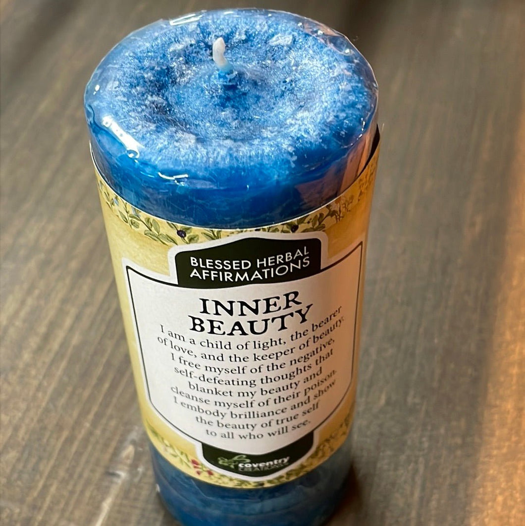 Inner Beauty Candle (Blessed Herbal Affirmations) - By Coventry Creations - Witch Chest