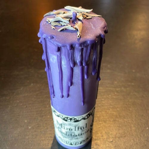 Mindful Meditation Pillar Candle - Madame Phoenix - Witch Chest