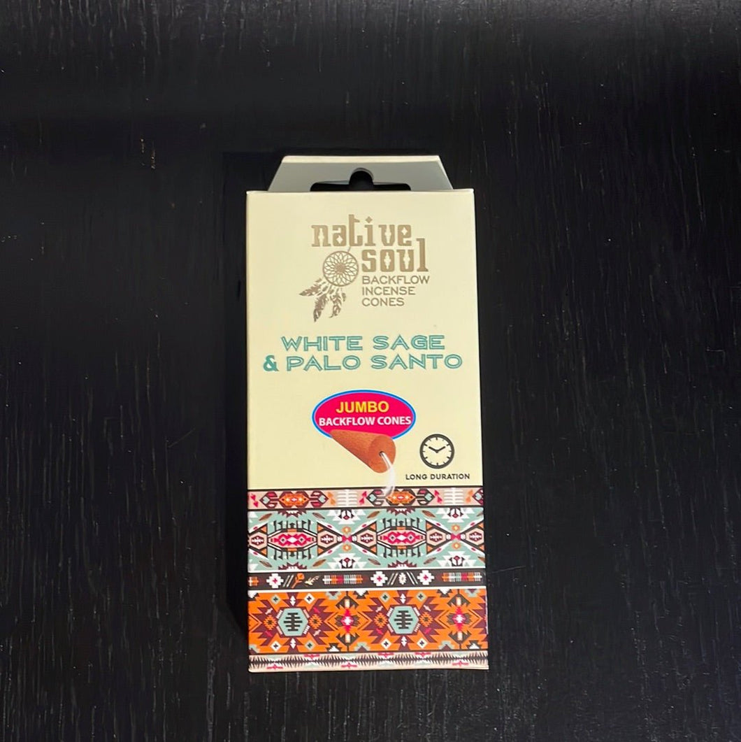 Native Soul Backflow White Sage & Palo Santo Incense Cones - Witch Chest