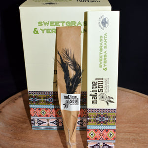 Native Soul Sweergrass & Yerba Santa Incense Sticks - 1 box (15g) - witchchest