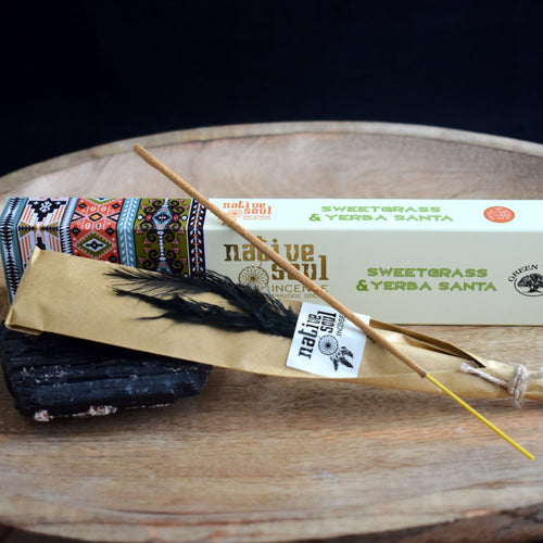 Native Soul Sweergrass & Yerba Santa Incense Sticks - 1 box (15g) - witchchest