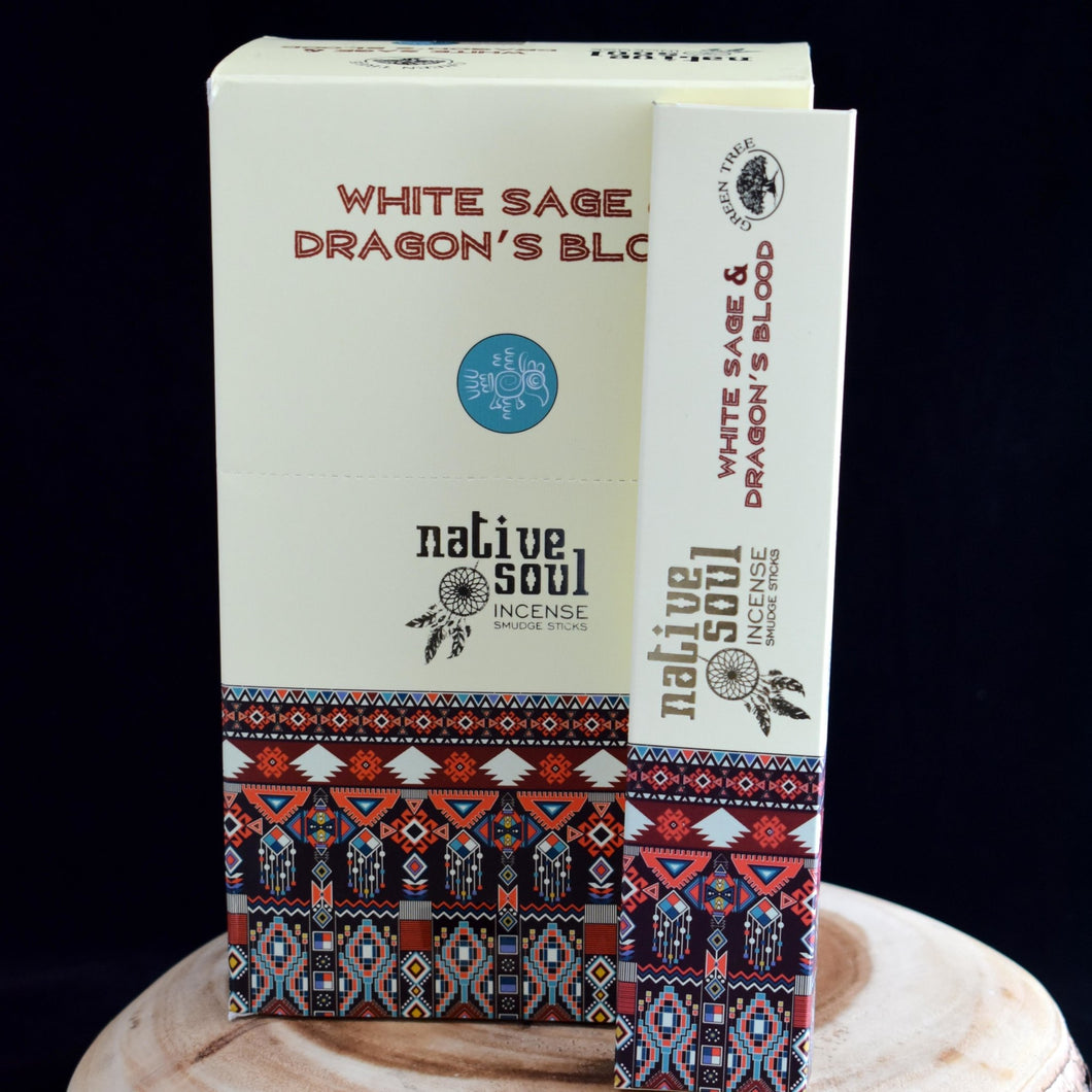 Native Soul White Sage & Dragon's Blood Incense - 1 Box (15g) - witchchest