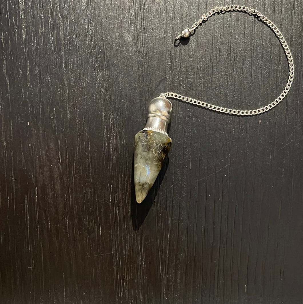 Pendulums for Divination - Chambered Spear Natural Stones - Witch Chest