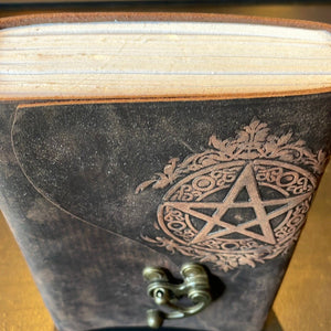 Pentacle Leather Book Of Shadows/Journal - Witch Chest