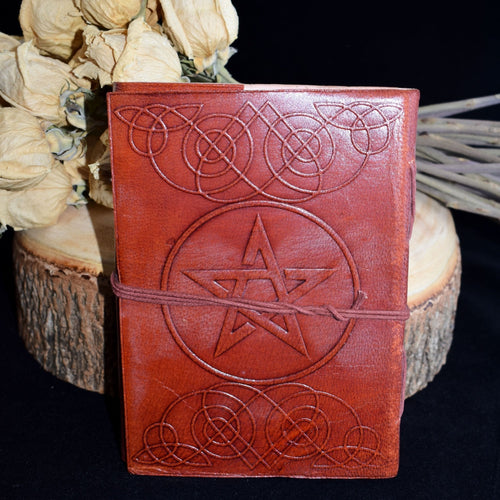 Pentacle Leather Journal/Book Of Shadows - Witch Chest