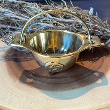 Load image into Gallery viewer, Pentacle Solid Brass Cauldron - Witch Chest