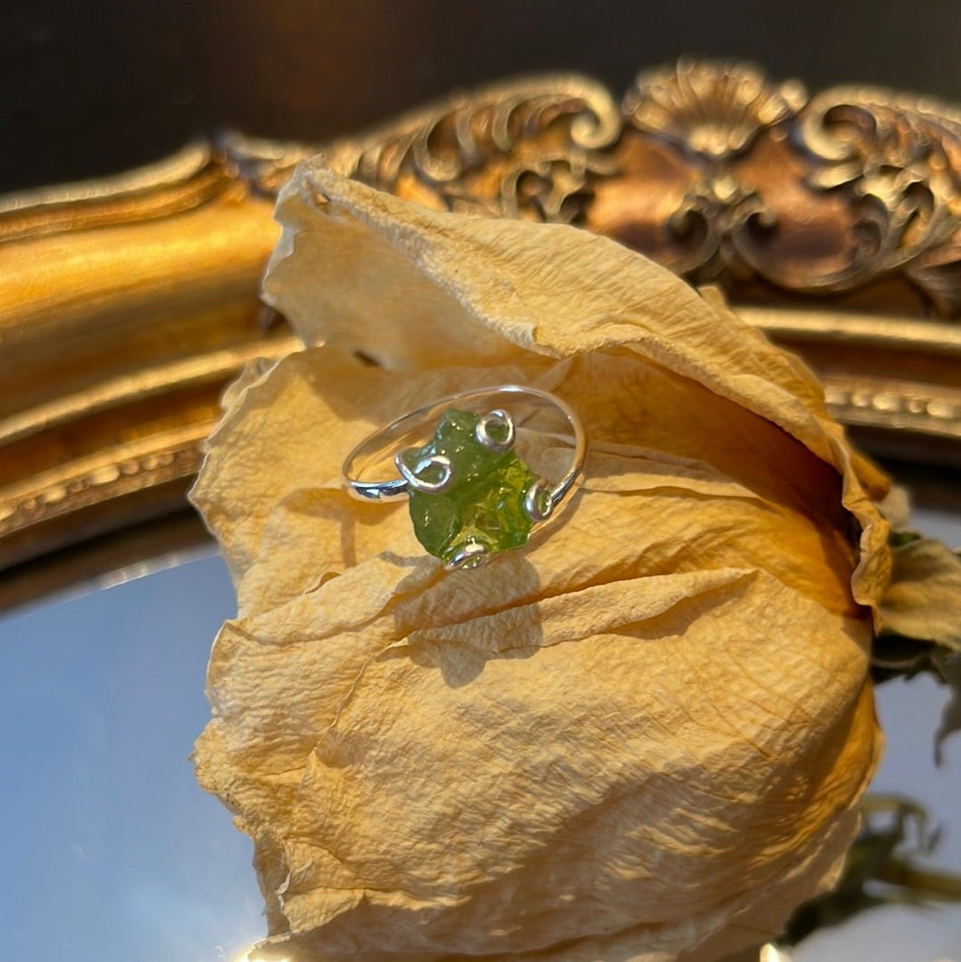 Peridot Ring By Raw Stone Elegance - Witch Chest
