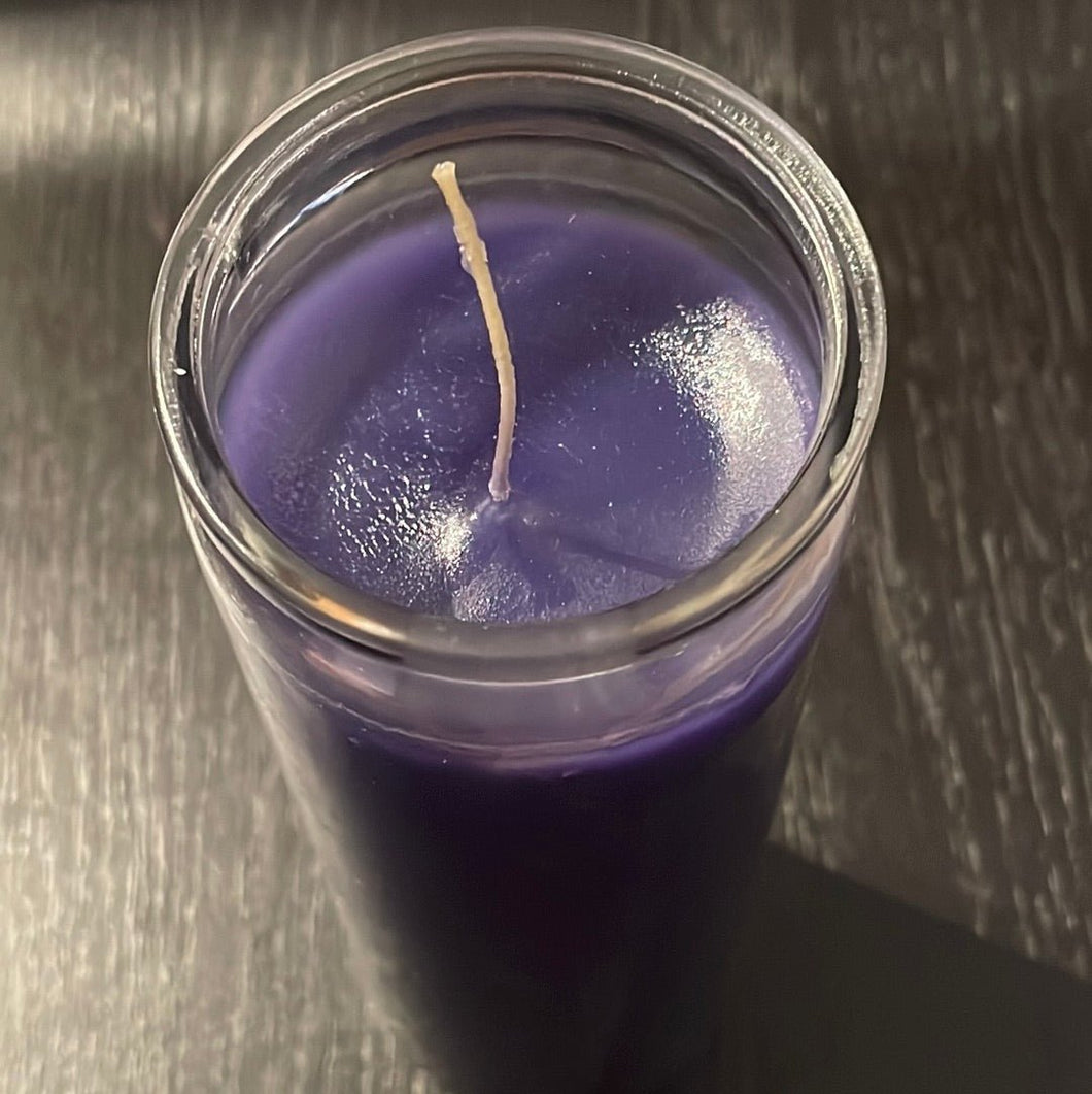 Purple 7 Day Jar Candle - Witch Chest