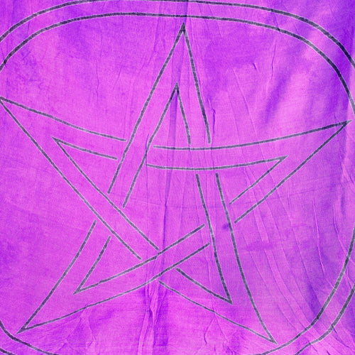 Purple Pentacle Altar Cloth - Witch Chest