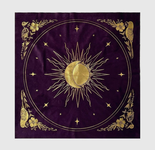 Purple Velvet Celestial Altar Cloth - Witch Chest