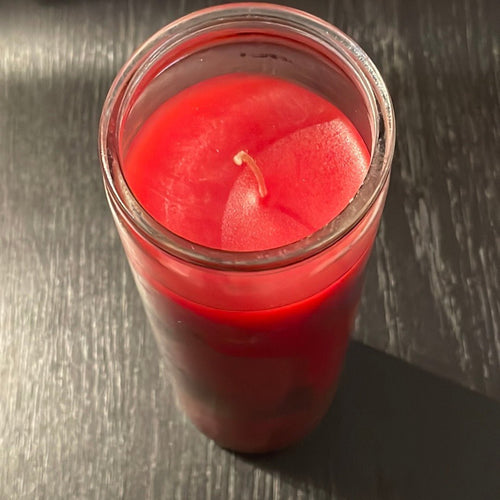 Red 7 Day Jar Candle - Witch Chest