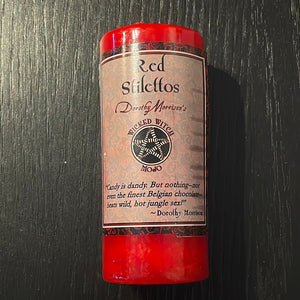 Red Stilettos - Dorothy Morrison’s Wicked Witch Mojo Spell Candles By Coventry Creations - Witch Chest
