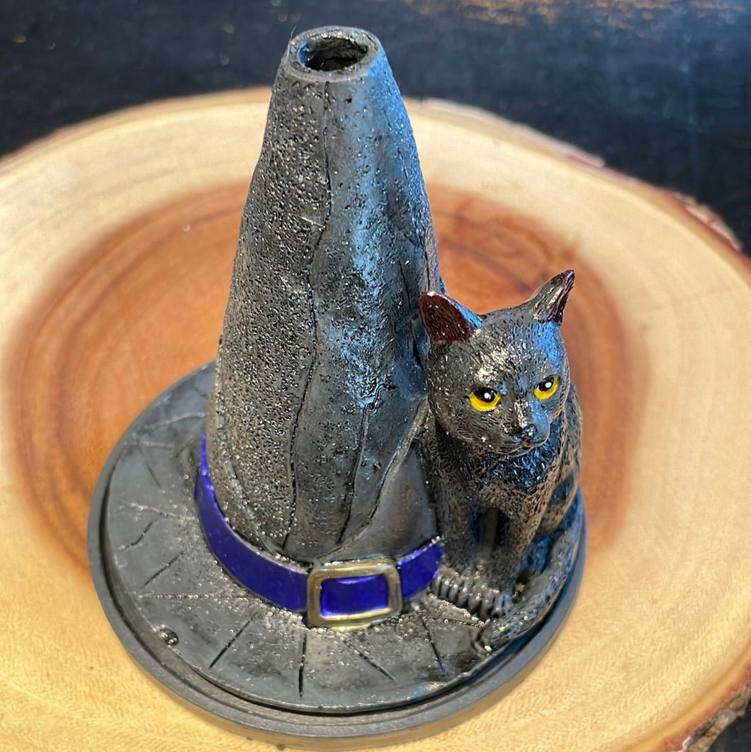 Resin Witch’s Hat Cone Incense Burner - Witch Chest