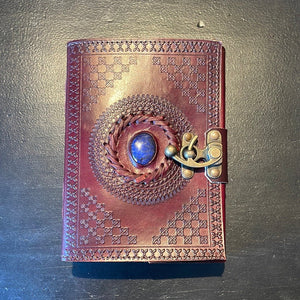 Sacred Eye With Lapis Leather Book Of Shadows/Journal - Witch Chest