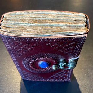 Sacred Eye With Lapis Leather Book Of Shadows/Journal - Witch Chest
