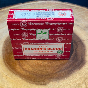 Satya Dragon’s Blood Incense Cones - Witch Chest