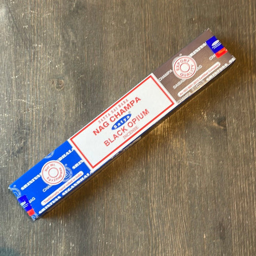 Satya Nag Champa & Black Opium Incense Sticks - 16g - Witch Chest