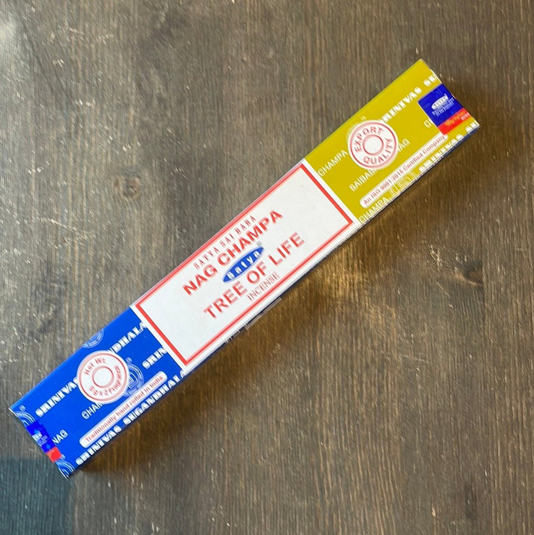 Satya Nag Champa & Tree Of Life Incense Sticks - 16g - Witch Chest