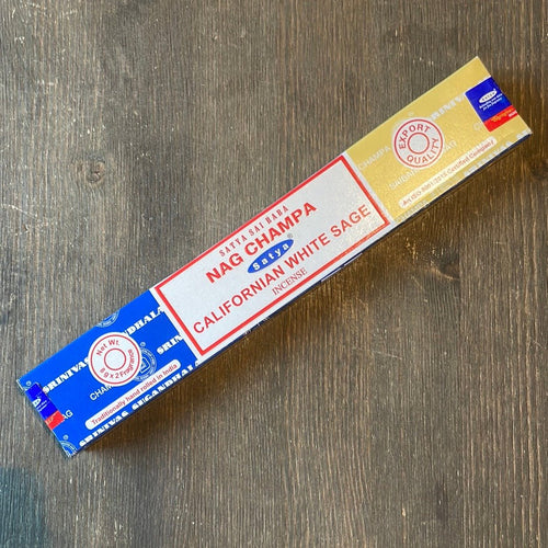 Satya Nag Champa & White Sage Incense Sticks - 16g - Witch Chest