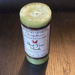 Shut Your Mouth - Dorothy Morrison’s Wicked Witch Mojo Spell Candles By Coventry Creations - Witch Chest