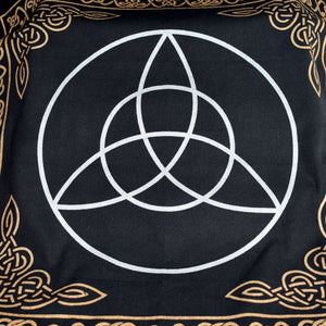 Silver & Gold Triquetra Altar Cloth - Witch Chest